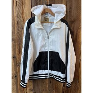 Brooklyn‎ Laundry Retro Windbreaker L Streetwear Monochrome Varsity 90s Y2K